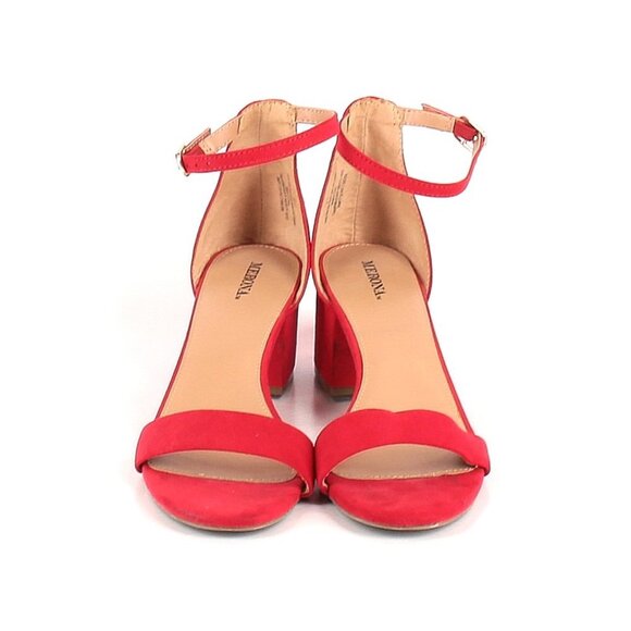 Red Suede Heels - Picture 2 of 2
